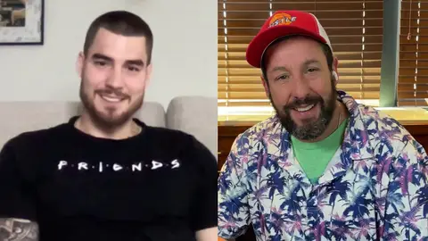 Juancho Hernangómez y Adam Sandler Juancho Hernangómez y Adam Sandler