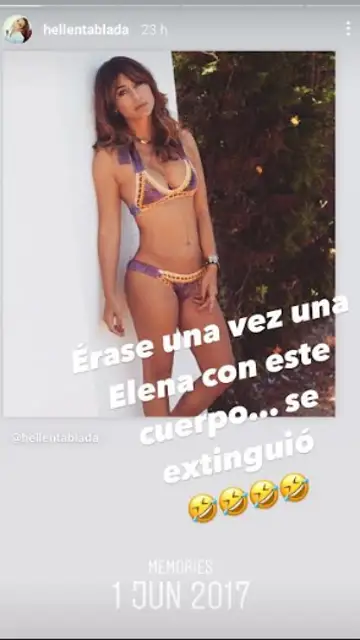 Elena Tablada hace cinco años Elena Tablada hace cinco años