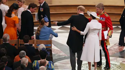 Harry y Meghan en el interior de la ceremonia Harry y Meghan en el interior de la ceremonia