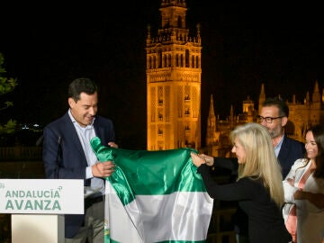 El presidente andaluz y candidato del PP a la reelección, Juanma Moreno