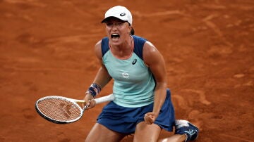 La tenista polaca Iga Swiatek en Roland Garros