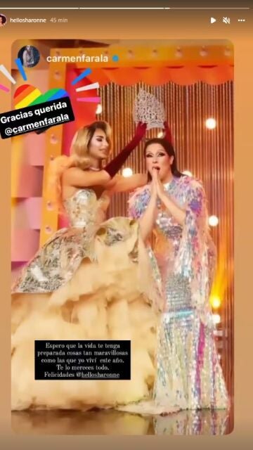 El mensaje de Carmen Farala a Sharonne tras ganar la temporada 2 de 'Drag Race España'