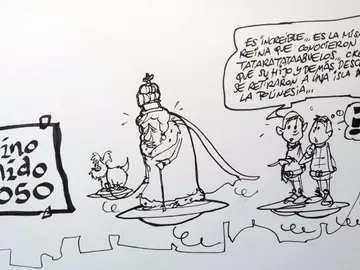El 'eterno' reinado de Isabel II, en la viñeta gráfica de Alfredo Boto-Hervás El 'eterno' reinado de Isabel II, en la viñeta gráfica de Alfredo Boto-Hervás