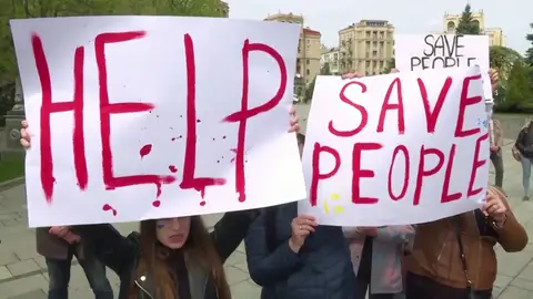 Pancartas contra la invasión rusa Pancartas contra la invasión rusa