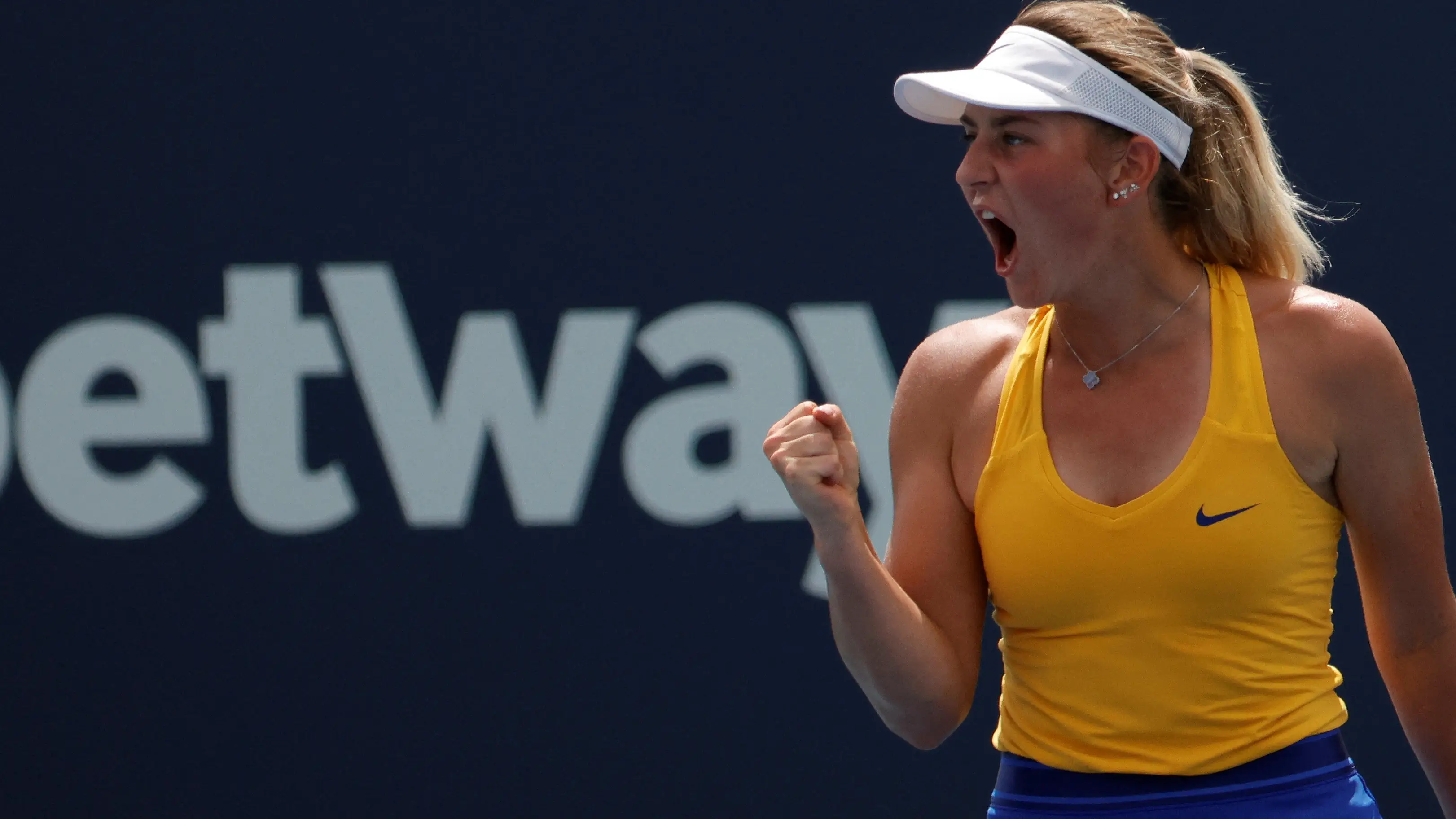 La tenista Marta Kostyuk en un partido