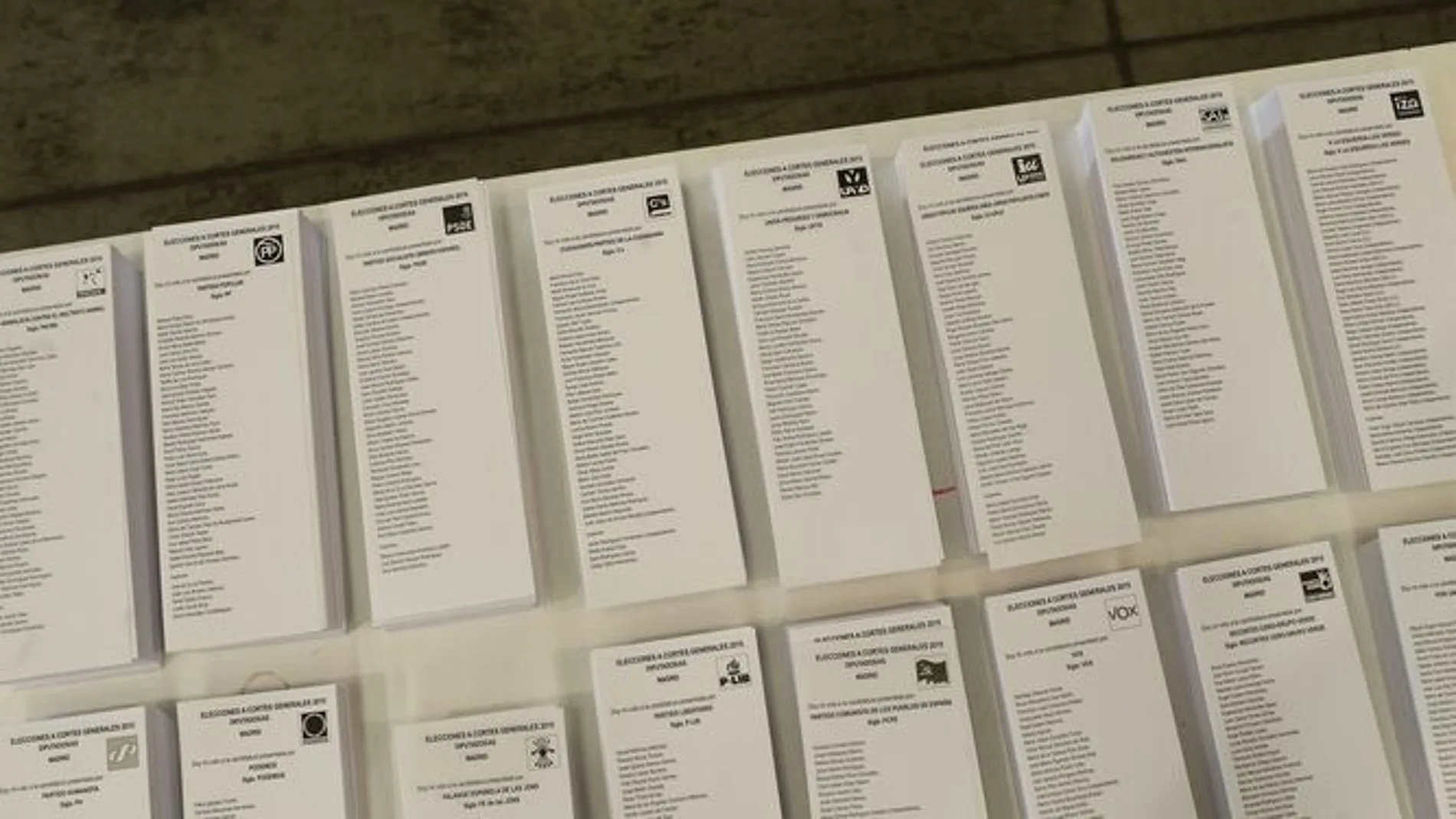Papeletas de las Elecciones de Andalucía 2015 Papeletas de las Elecciones de Andalucía 2015