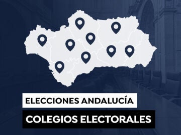 Mapa de colegios electorales en Andalucía