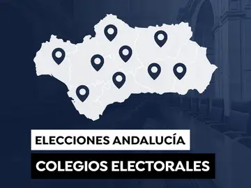 Mapa de colegios electorales en Andalucía Mapa de colegios electorales en Andalucía