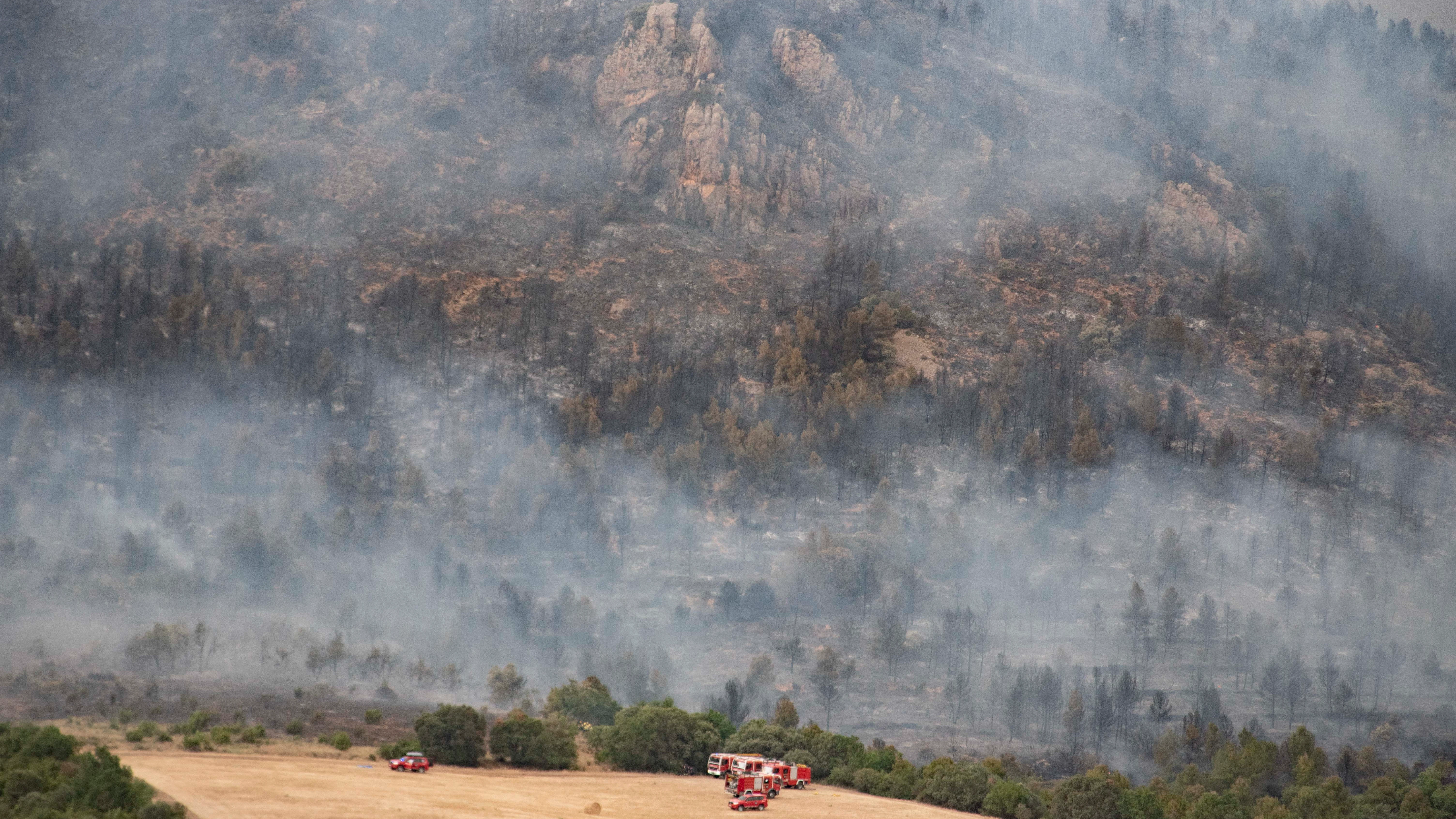 Uno de los incendios en Catalu&ntilde;a