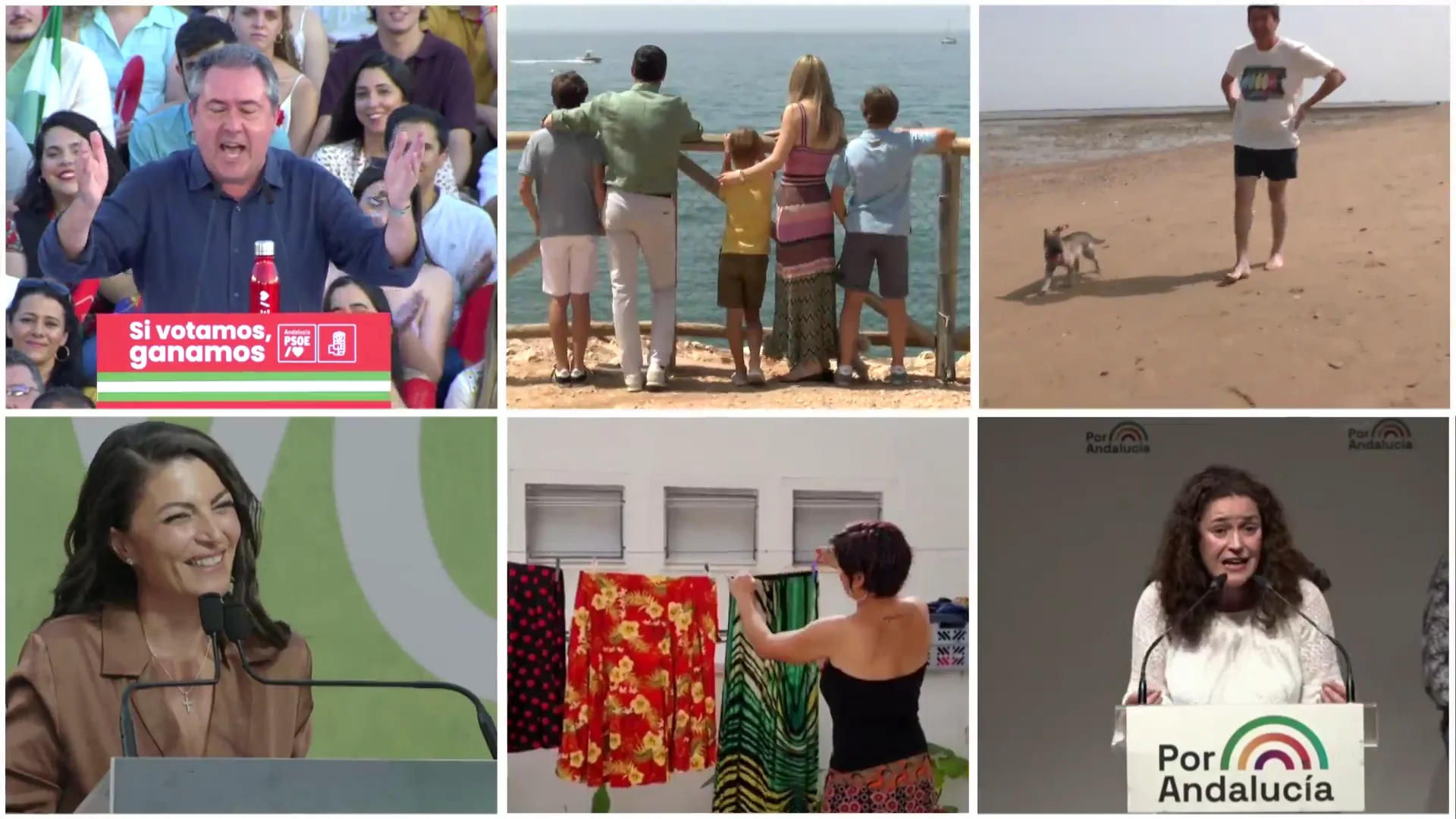 Los candidatos de las elecciones en Andaluc&iacute;a 2022 en la jornada de reflexi&oacute;n