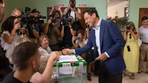 Votación de Juanma Moreno. Votación de Juanma Moreno.