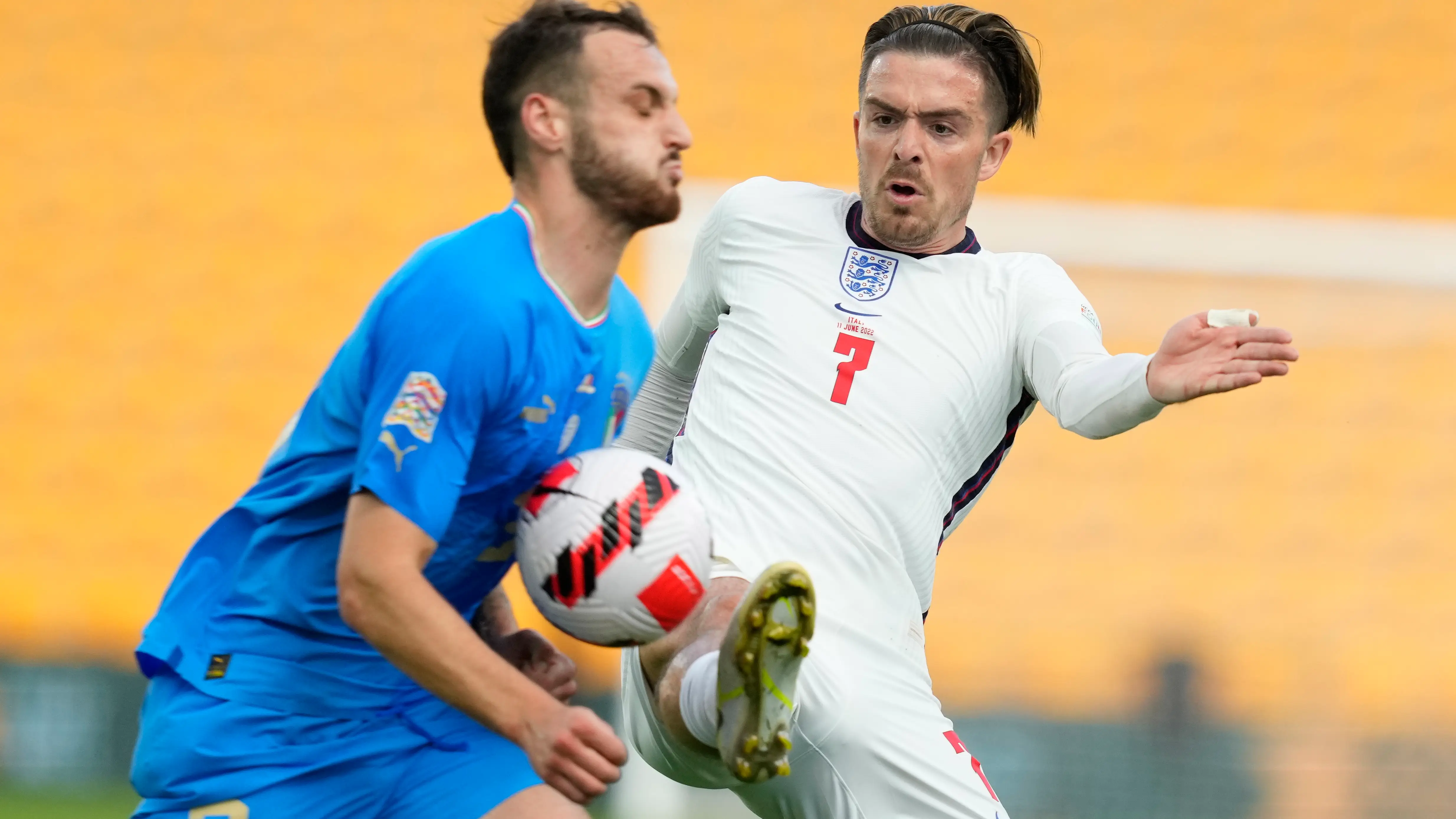 Jack Grealish, en un partido con Inglaterra