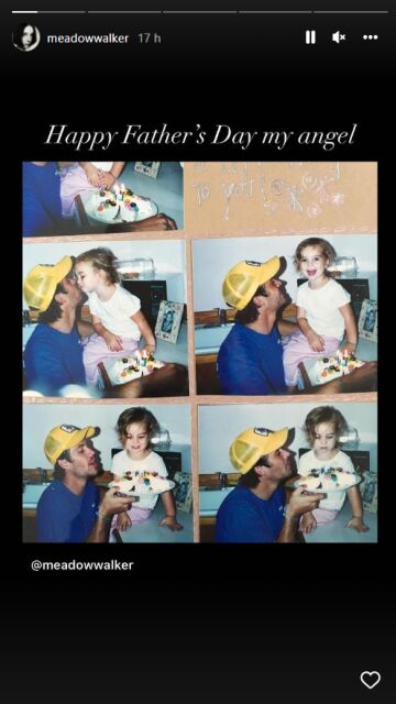 Meadow y su padre Paul Walker