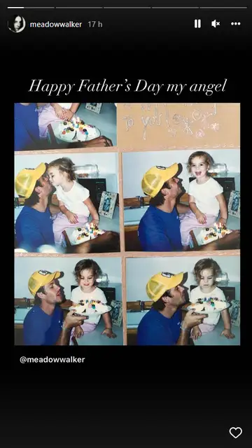 Meadow y su padre Paul Walker Meadow y su padre Paul Walker
