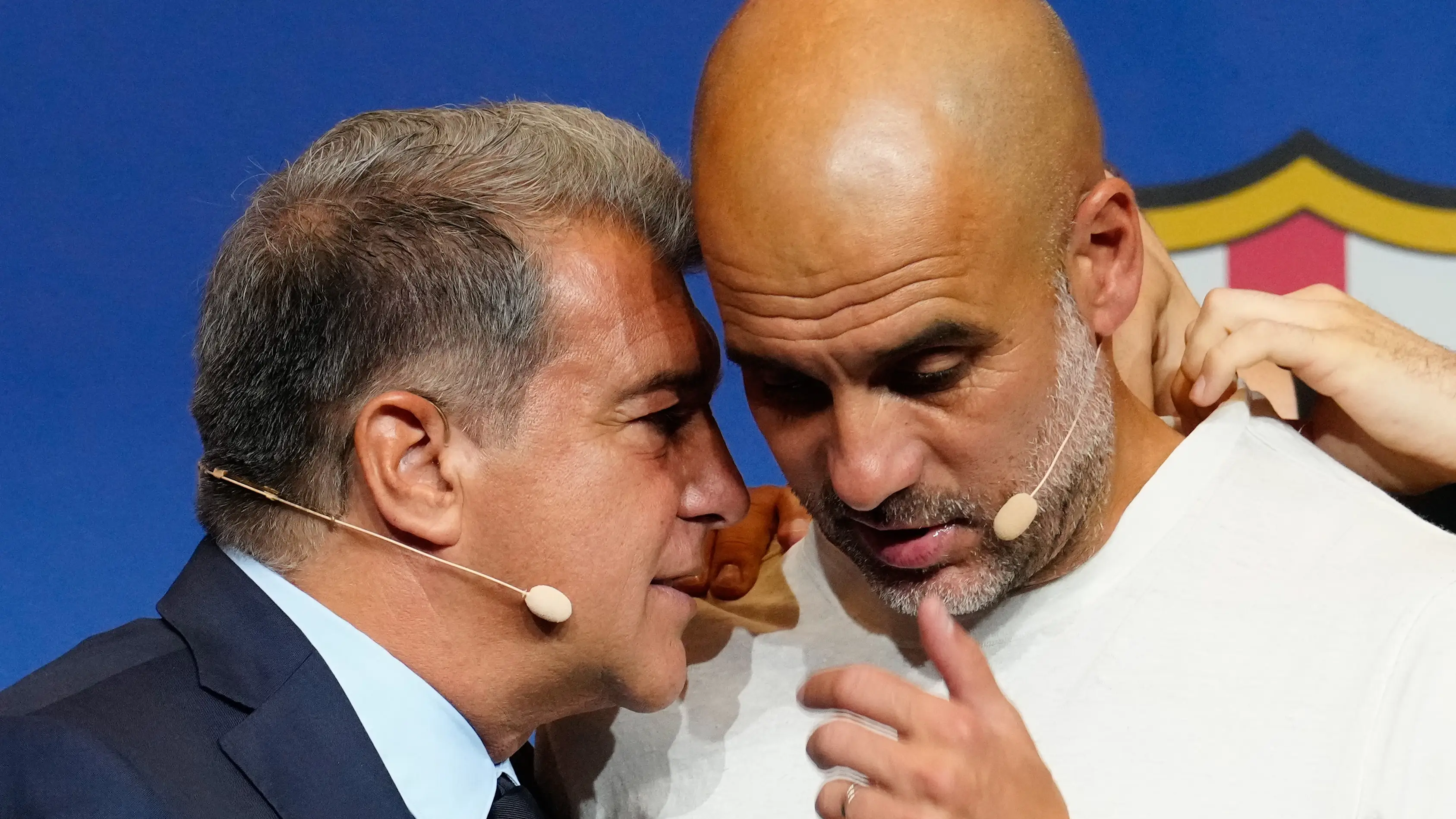 Guardiola y Joan Laporta en un acto Guardiola y Joan Laporta en un acto