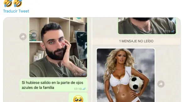 Tweet con las pantallas de captura de WhatsApp