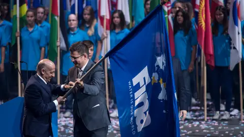 Una ceremonia de la FINA Una ceremonia de la FINA