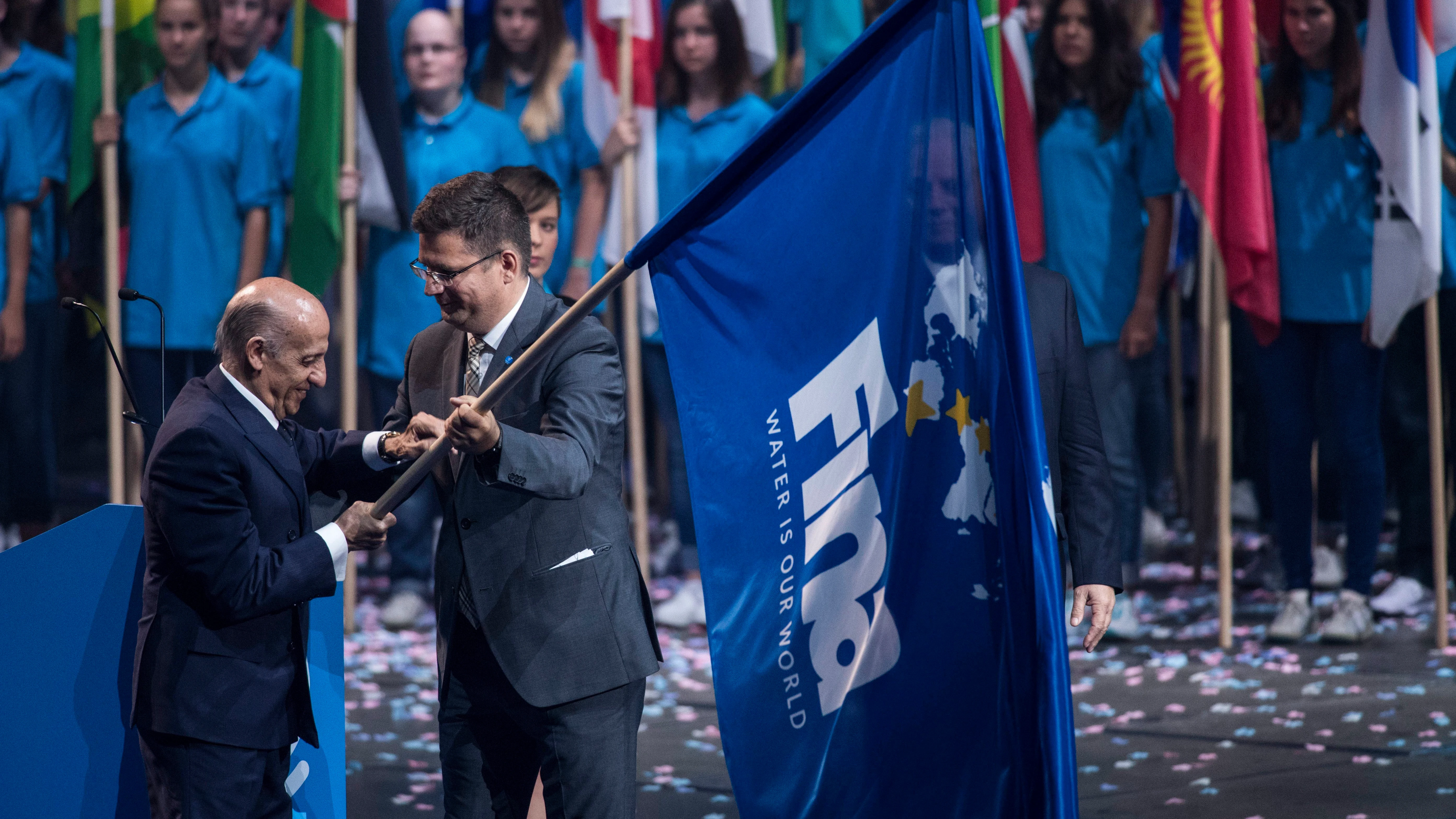 Una ceremonia de la FINA Una ceremonia de la FINA