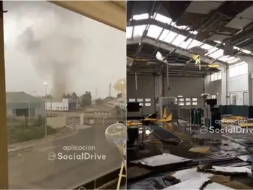Un tornado causa graves destrozos y provoca el pánico de los vecinos en Alcañiz, Teruel Un tornado causa graves destrozos y provoca el pánico de los vecinos en Alcañiz, Teruel