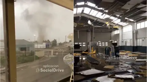 Un tornado causa graves destrozos y provoca el pánico de los vecinos en Alcañiz, Teruel Un tornado causa graves destrozos y provoca el pánico de los vecinos en Alcañiz, Teruel