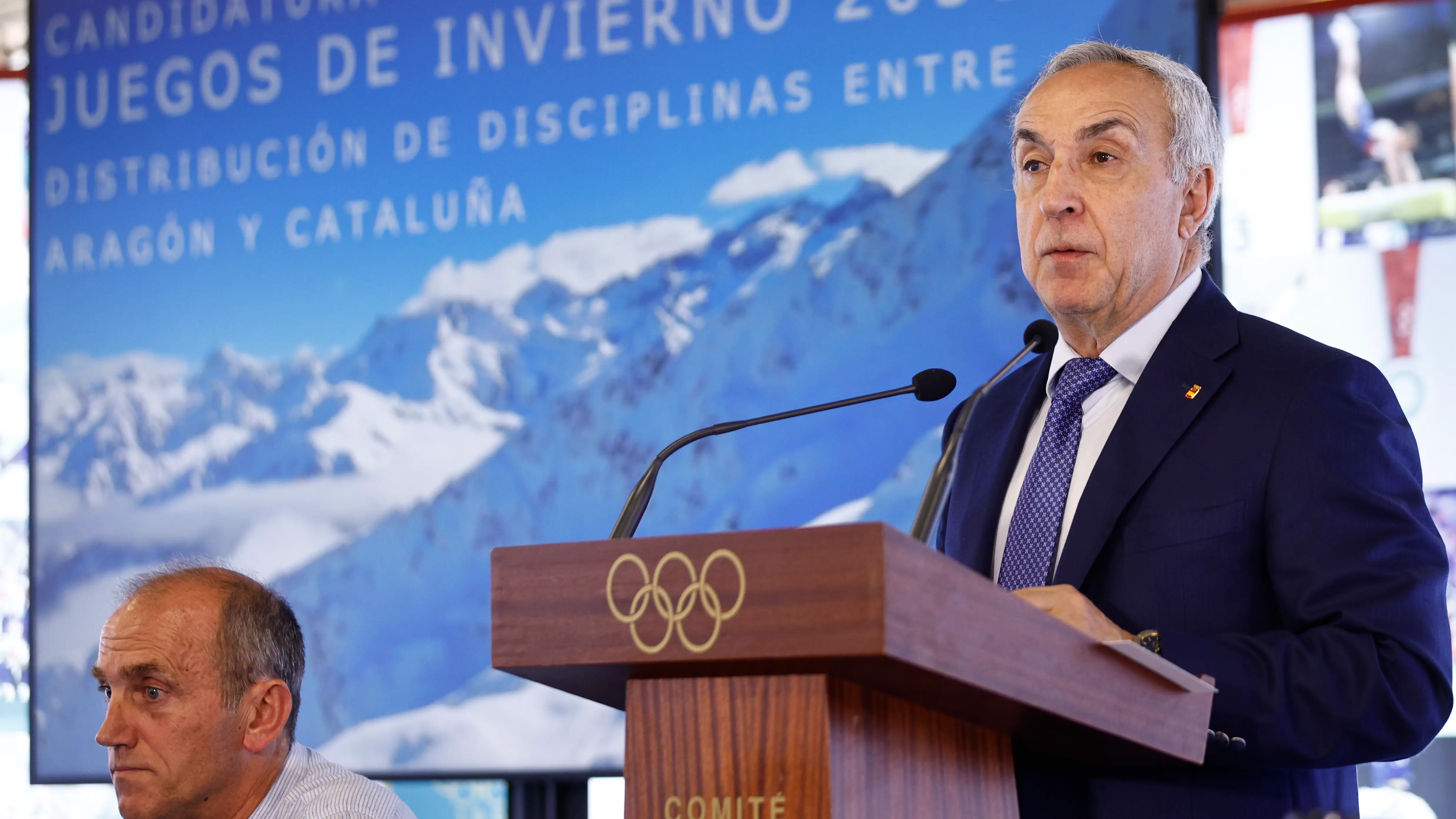 El presidente del Comit&eacute; Ol&iacute;mpico Espa&ntilde;ol, Alejandro Blanco, en rueda de prensa