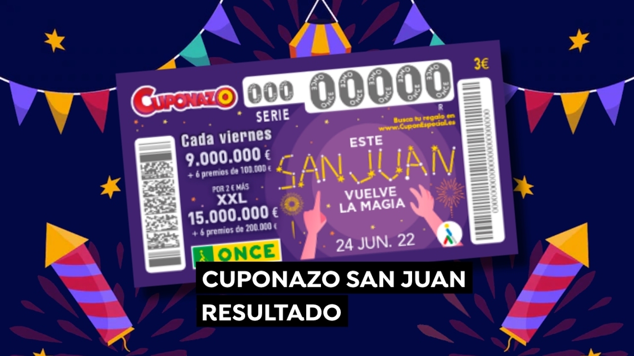 Comprobar Cuponazo San Juan ONCE 2022 Resultado del sorteo especial