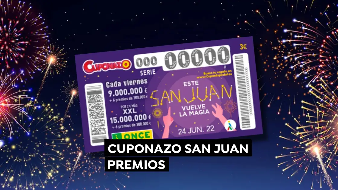 Premios del Sorteo del Cuponazo de San Juan de la ONCE 2022 Premios del Sorteo del Cuponazo de San Juan de la ONCE 2022