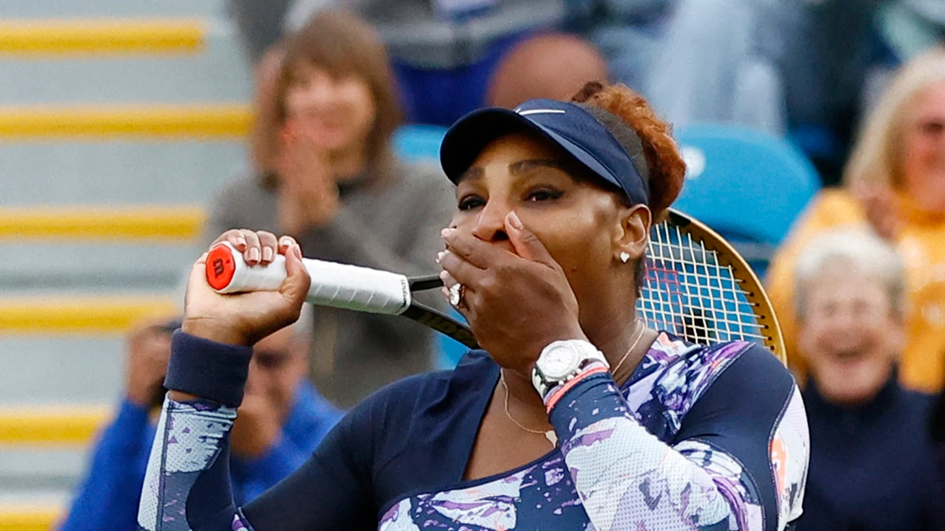 Serena Williams, en su regreso a las pistas en el Eastbourne International