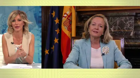 Susanna Griso y Nadia Calviño. Susanna Griso y Nadia Calviño.