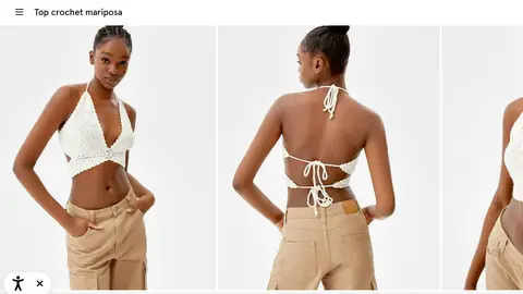 Top crochet mariposa Top crochet mariposa