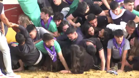 Tapón en el encierro de Arrasate Tapón en el encierro de Arrasate