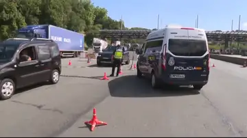 Control en la frontera de Irún para evitar que lleguen a Madrid grupos antisistema que puedan interferir en la cumbre de la OTAN