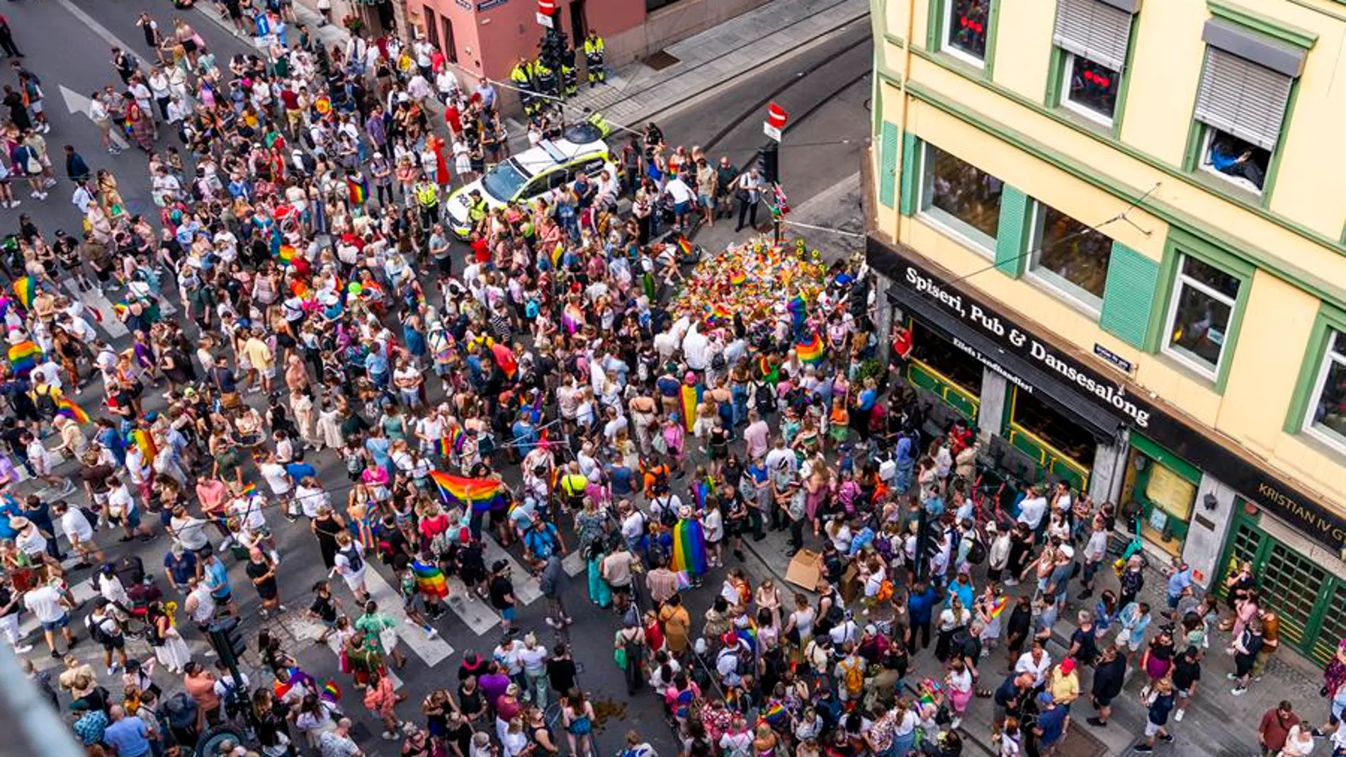 Manifestación espontánea del Orgullo LGTBIQ+ en Oslo