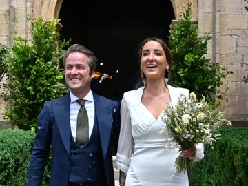 Lucía Pombo y Álvaro López Huerta recién casados Lucía Pombo y Álvaro López Huerta recién casados