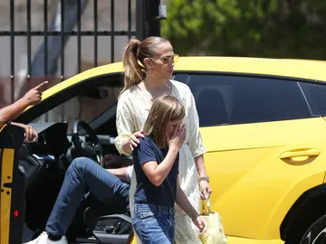 Jennifer Lopez con el hijo de Ben Affleck Jennifer Lopez con el hijo de Ben Affleck