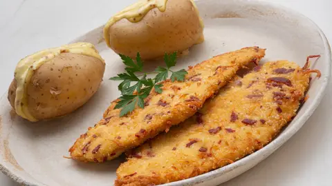 Escalope "especial" con patatas a la mostaza, de Karlos Arguiñano Escalope "especial" con patatas a la mostaza, de Karlos Arguiñano