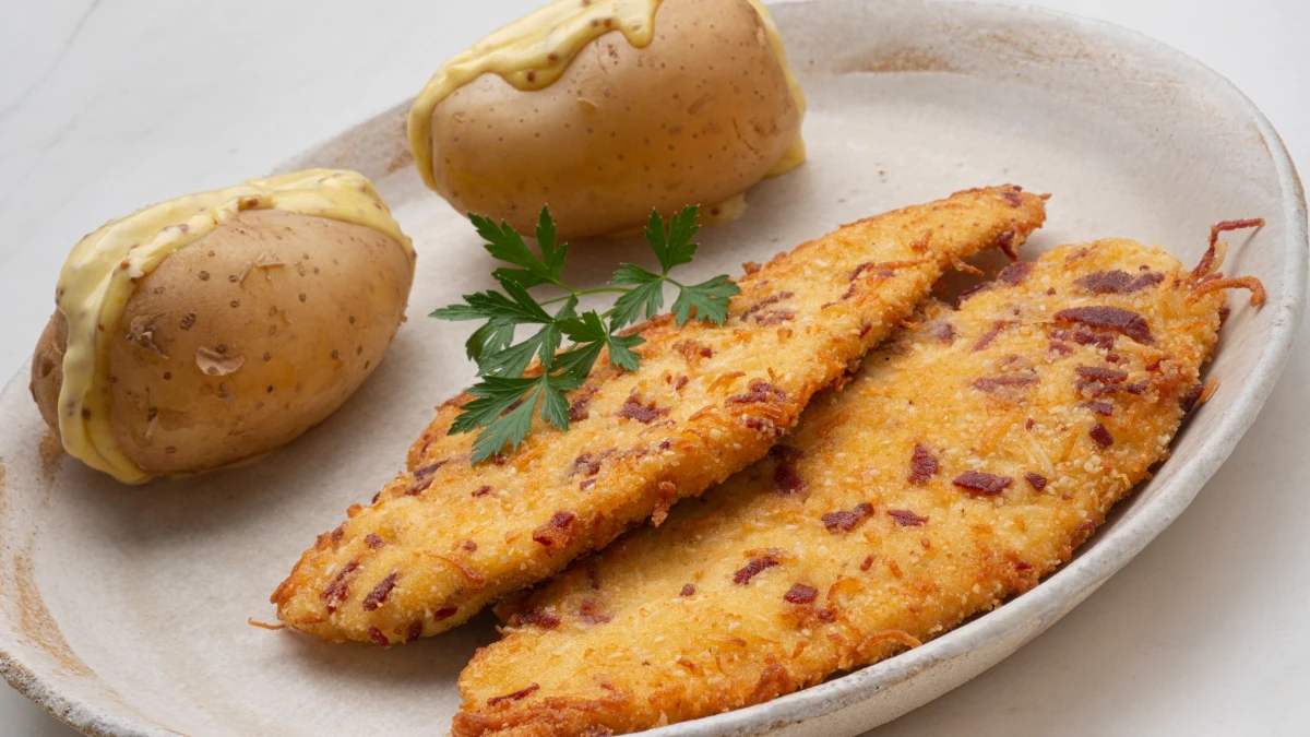 Escalope "especial" con patatas a la mostaza, de Karlos Arguiñano Escalope "especial" con patatas a la mostaza, de Karlos Arguiñano