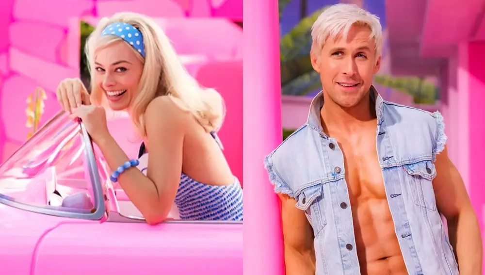 Margot Robbie y Ryan Gosling en 'Barbie'