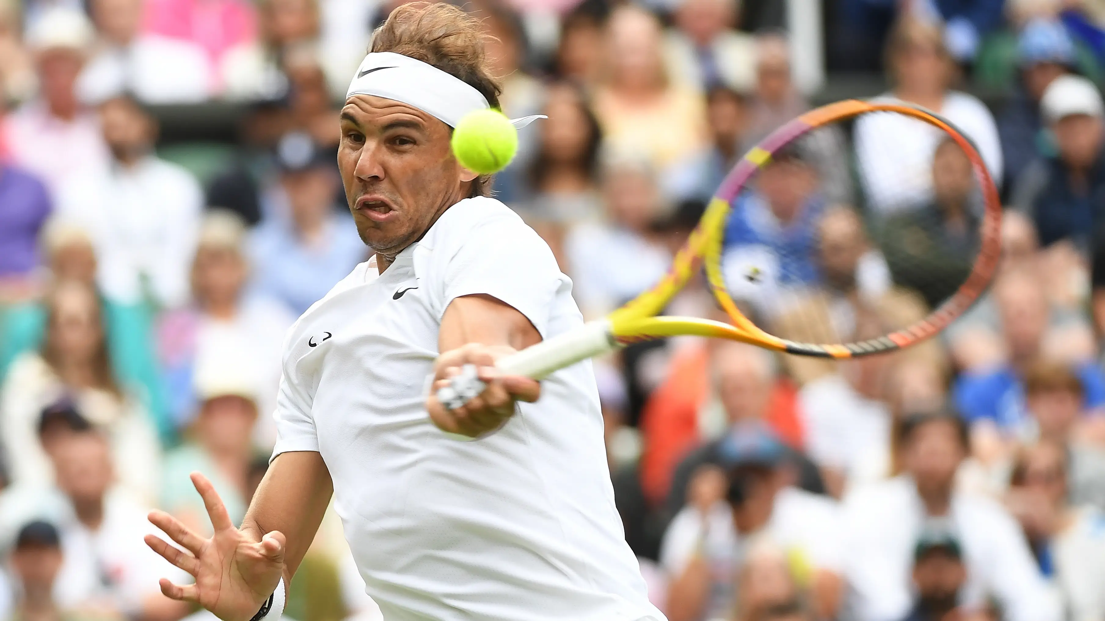 Rafa Nadal, en acción en Wimbledon Rafa Nadal, en acción en Wimbledon