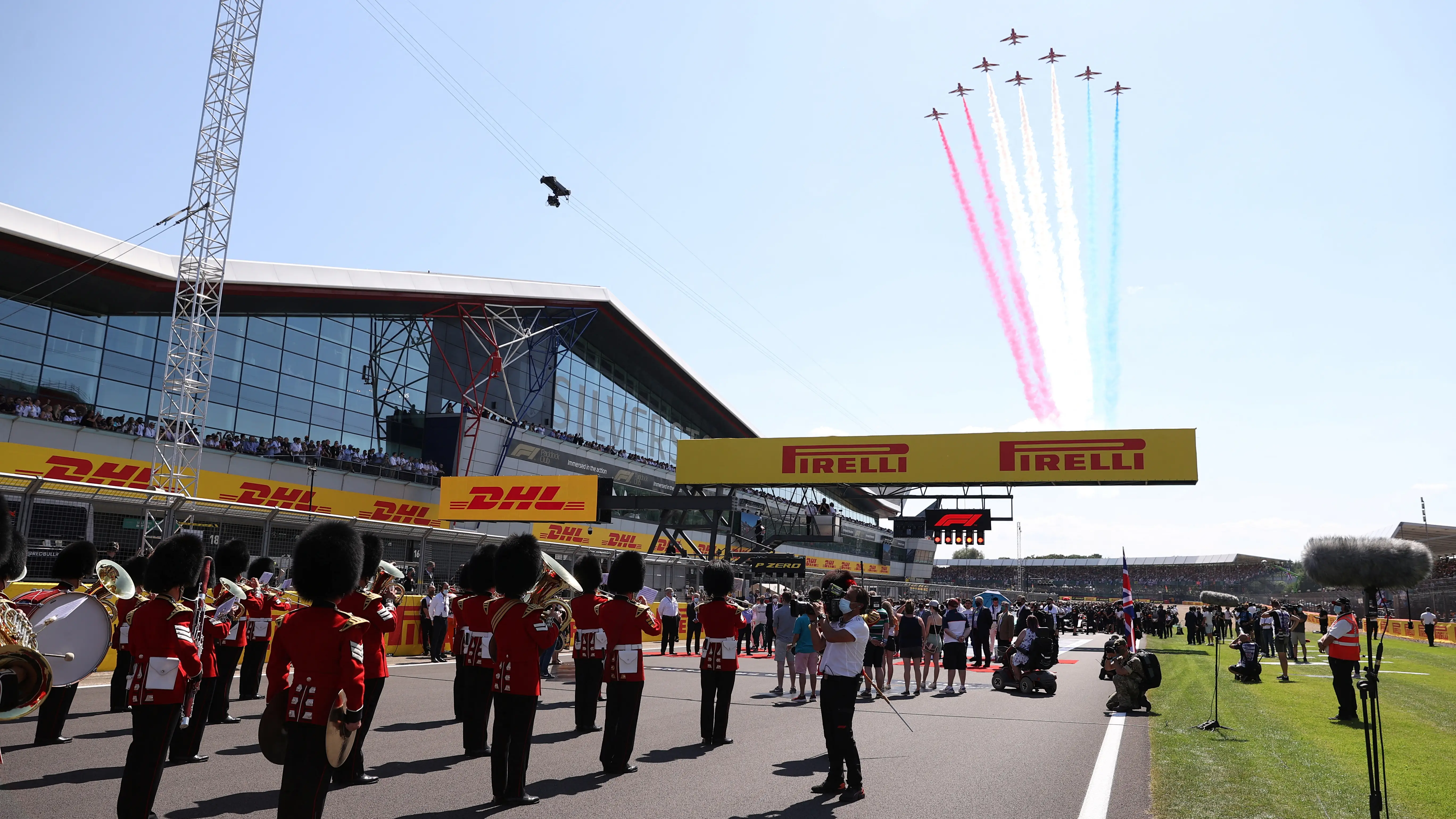 Imagen de la recta principal del circuito de Silverstone Imagen de la recta principal del circuito de Silverstone