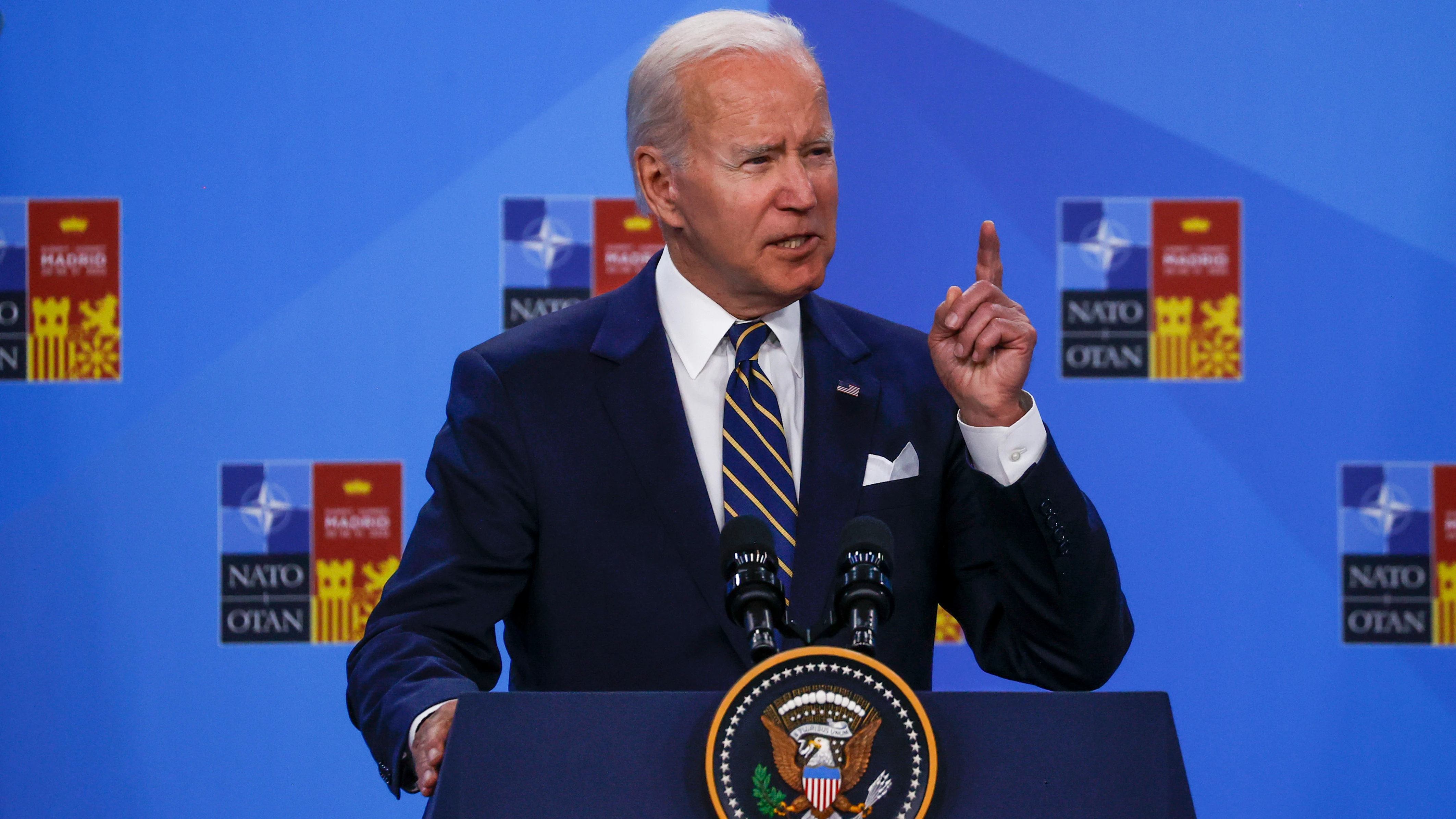 Joe Biden en el cierre de la cumbre de la OTAN: "Si atacan a uno, nos estarán atacando a todos" Joe Biden en el cierre de la cumbre de la OTAN: "Si atacan a uno, nos estarán atacando a todos"