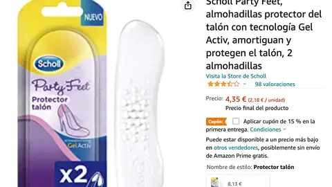 Almohadillas específicas para talones Almohadillas específicas para talones