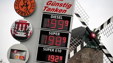 Una gasolinera en Alemania Una gasolinera en Alemania