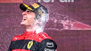 Carlos Sainz, tras ganar el Gran Premio de Gran Bretaña de Fórmula 1