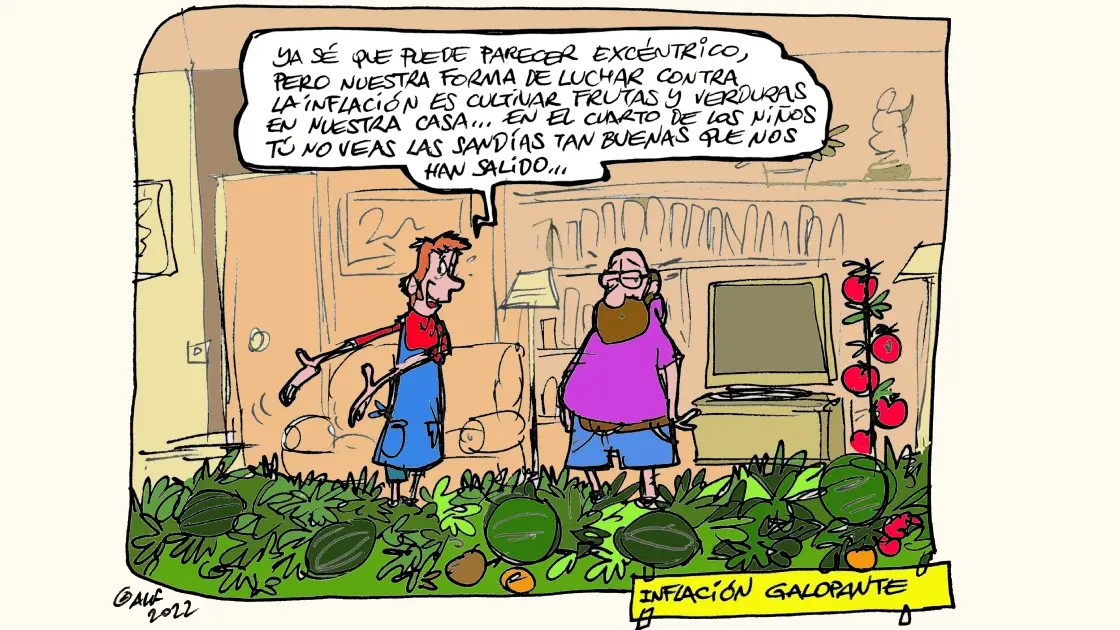La inflación "galopante", La viñeta gráfica de Alfredo Boto-Hervás La inflación "galopante", La viñeta gráfica de Alfredo Boto-Hervás