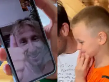 La sorpresa de Modric a un niño de seis años víctima de la guerra de Ucrania La sorpresa de Modric a un niño de seis años víctima de la guerra de Ucrania