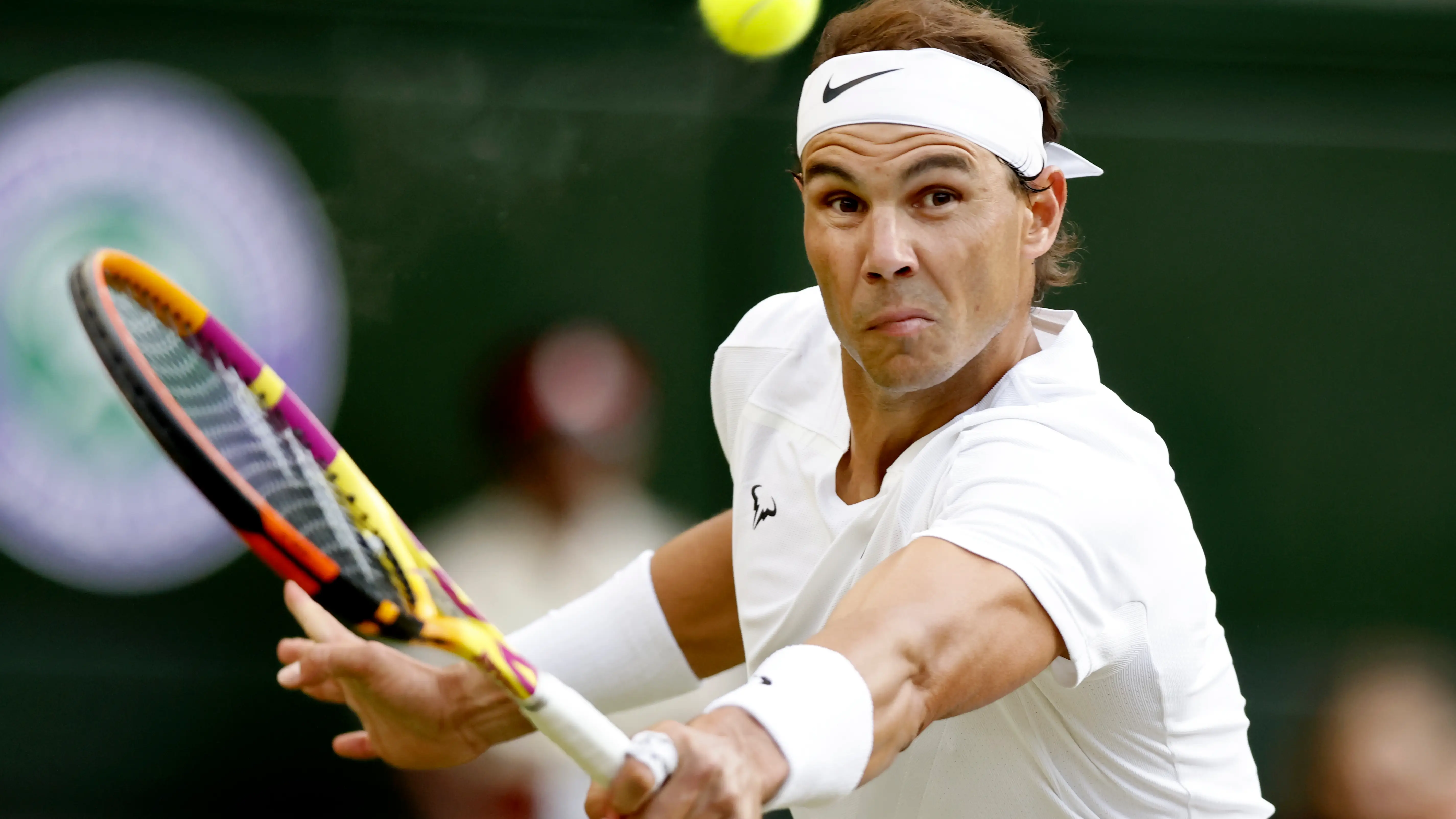 Rafa Nadal, en acción en Wimbledon Rafa Nadal, en acción en Wimbledon