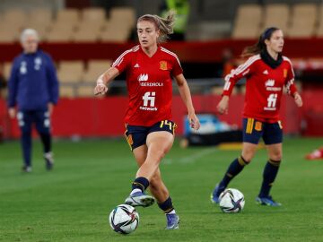 Alexia Putellas en un entrenamiento con la selección española