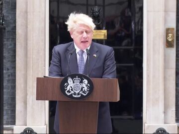 Boris Johnson en una comparecencia