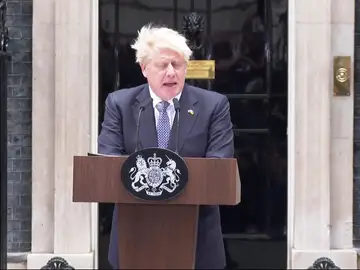 Boris Johnson en una comparecencia